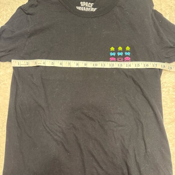 Space Invaders Black Short Sleeve T Shirt Size M Unisex Atari Games - Picture 7 of 7